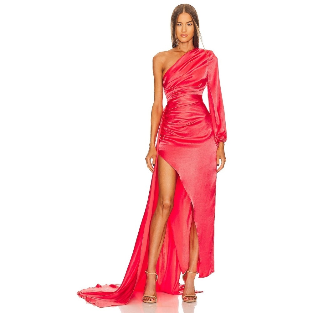 NWT Michael Costello Heather Long Dress in Burnt Sienna Size Small